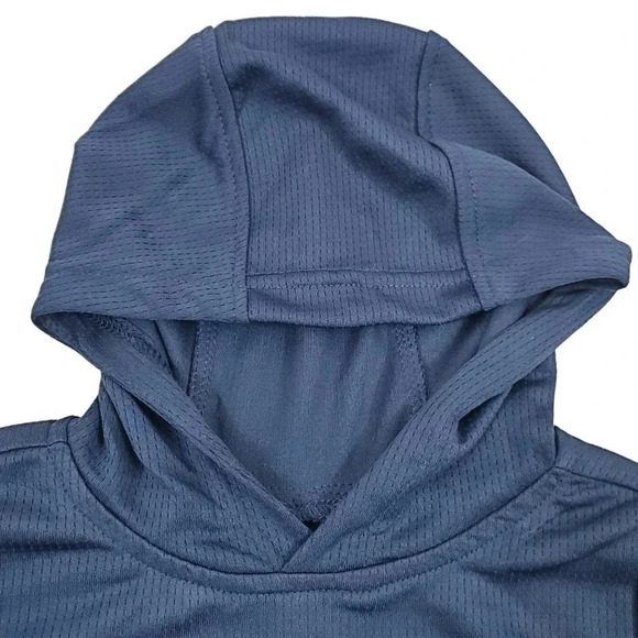 12m Boys FOOTBALL Blue Athletic Short Sleeve Hooded Tshirt and Short Set - Picture 7 of 7